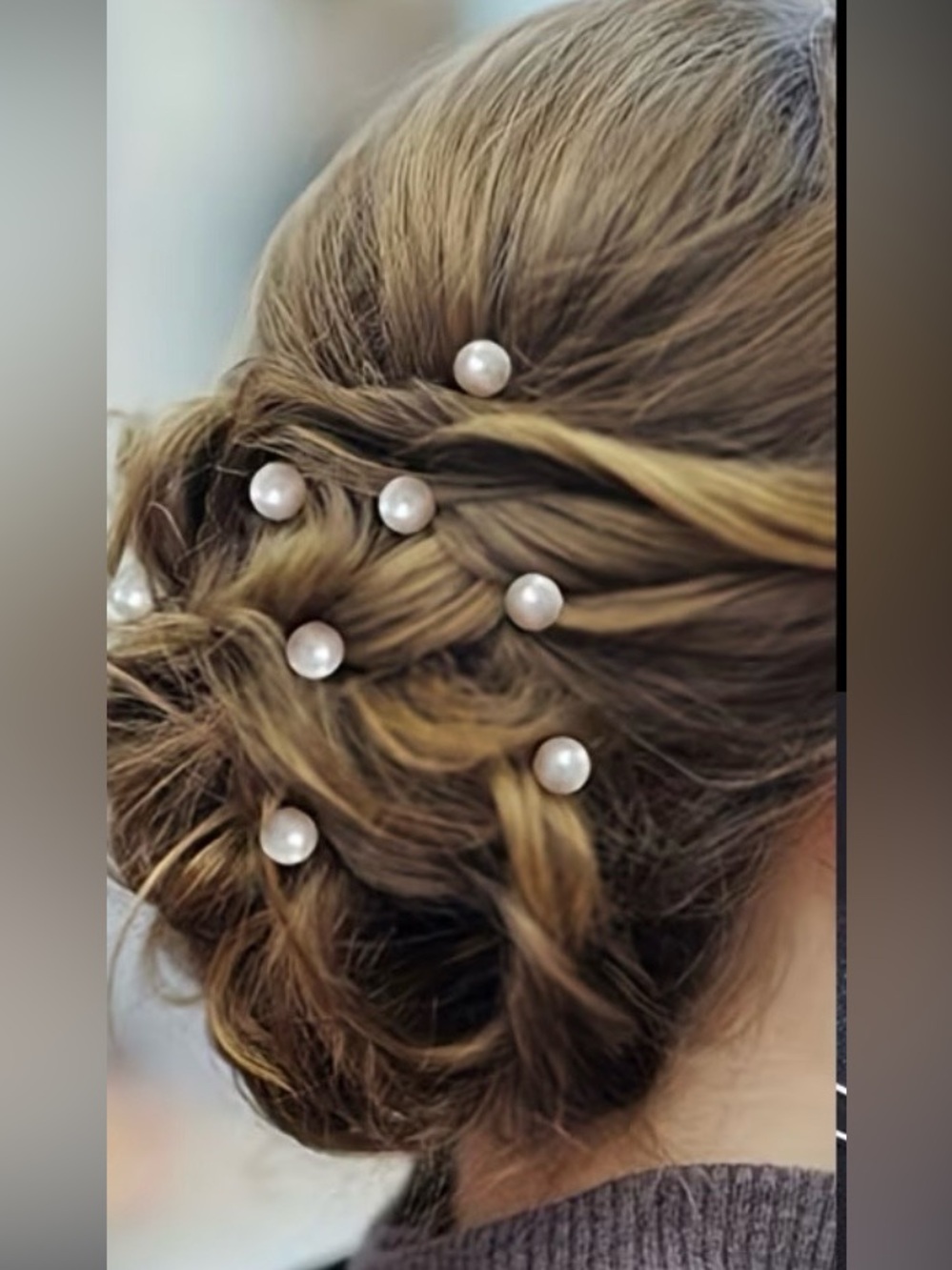 Pearl Hair Pin Set - White Decorative Bobby Pins for Women - Picture 1 of 4